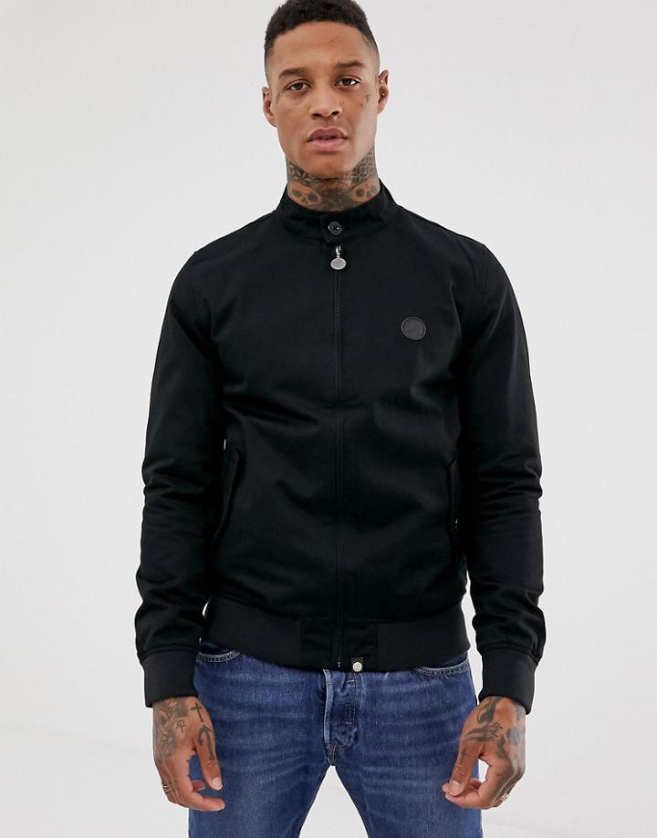 Prety Green Harrington Jacket In Black - Black