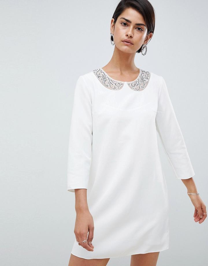 French Connection Eliza Smock Neck Shift Dress