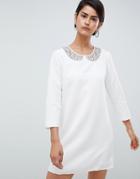 French Connection Eliza Smock Neck Shift Dress