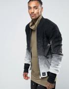 Sixth June Bomber Jacket In Dip Dye - Black