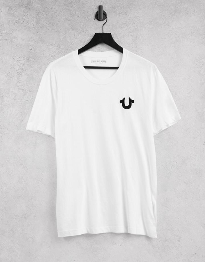 True Religion Logo Crew Neck T-shirt-white