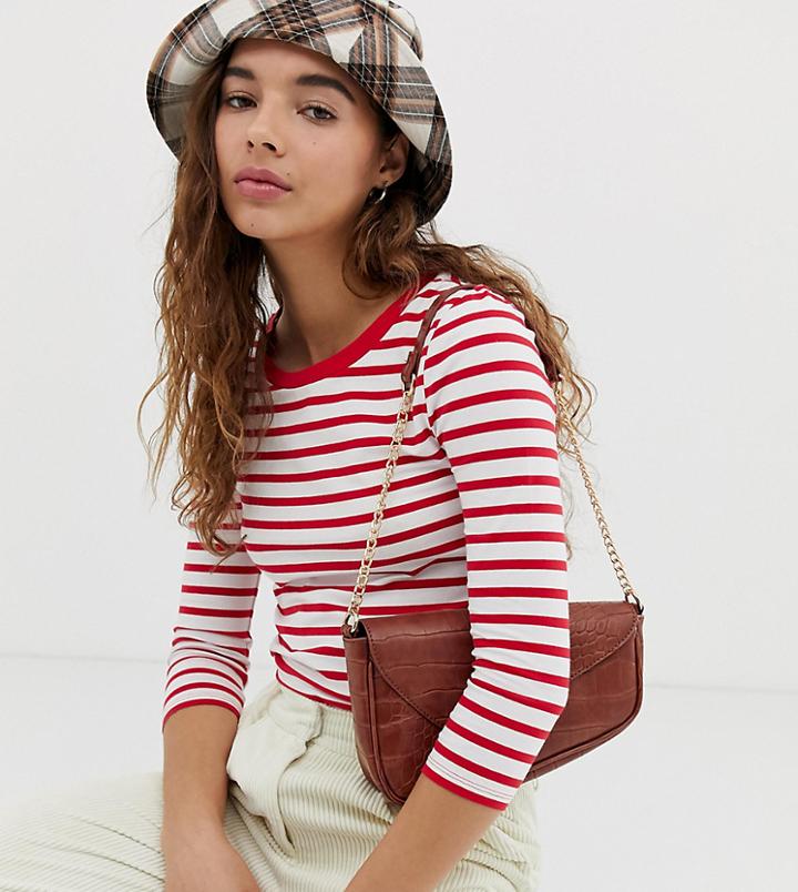 New Look Top In Red Stripe