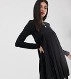 Asos Design Tall Pleated Smock Dress-black
