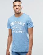 Jack & Jones T-shirt With Fleck - Blue