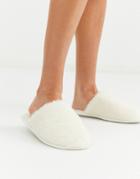Lindex Faux Shearling Mule Slippers In Cream