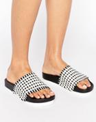 Sixtyseven Multi Raffia Slide Flat Sandals - Multi