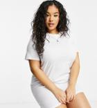 Brave Soul Plus Lennon T-shirt Dress In White
