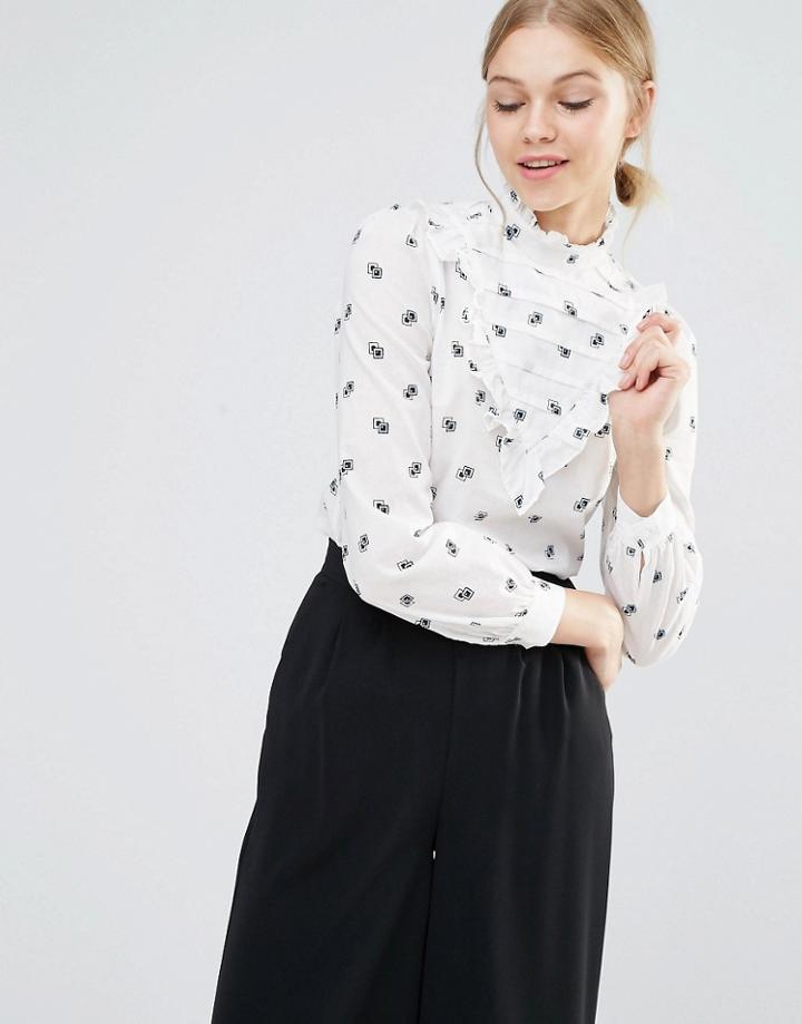 Baum Und Pferdgarten Marcy Shirt With Ruffle Bib - Multi
