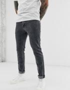 Selected Homme Slim Fit Organic Cotton Jeans In Gray
