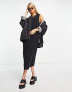 Object Sleeveless Midi Dress In Black