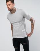 Religion Muscle Fit T-shirt With Layered Arm Detail - Gray