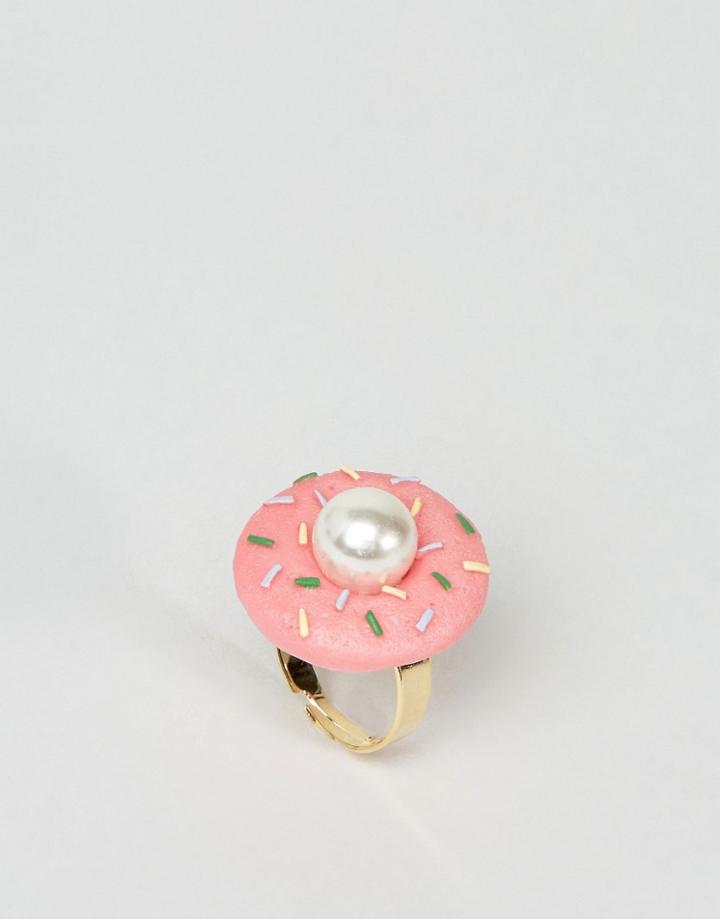 Limited Edition Fuzz Pearl Donut Ring - Pink