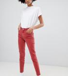 Weekday Way High Waist Slim Fit Jeans In Organic Cotton - Red