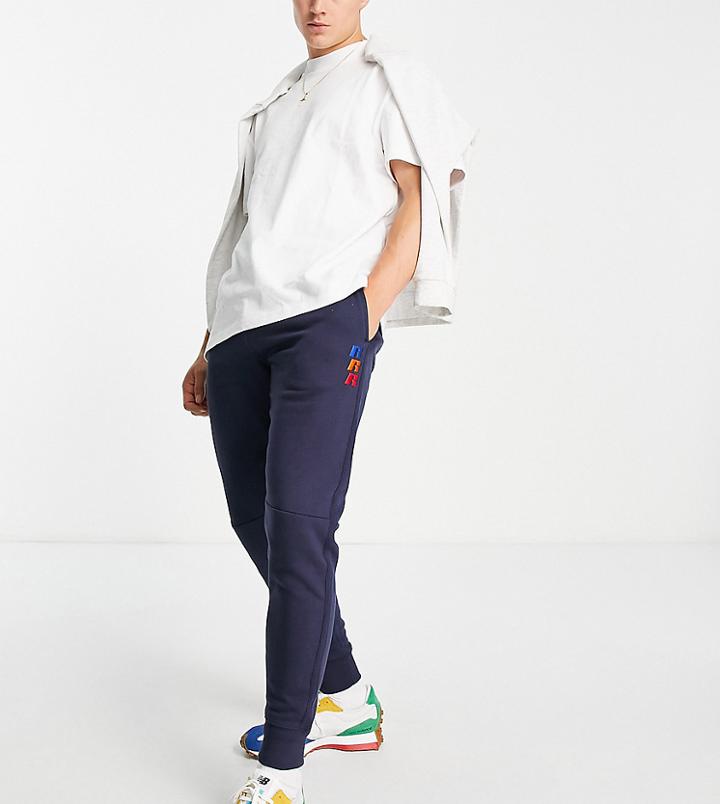 Russell Athletic Rrr Cuffed Sweatpants In Navy