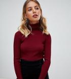 New Look Sweater With Roll Neck In Plum - Purple