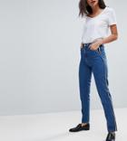 Vero Moda Tall Mom Jean With Side Tape - Blue