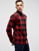 Only & Sons Check Shirt In Slim Fit - Red