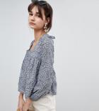 Reclaimed Vintage Inspired Square Neck Smock Top In Gingham - Multi