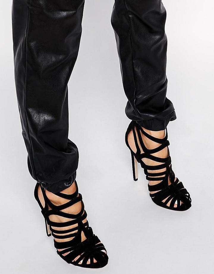 Asos Elko Caged High Heels - Black