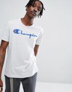 Champion T-shirt With Large Logo In Gray - Gray