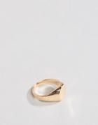 Asos Design Chunky Pinky Ring In Gold - Gold