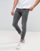 Armani Jeans Skinny Fit Jeans Washed Gray - Gray