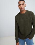 Only & Sons Crew Neck Knitted Sweater - Green