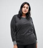 Junarose Metallic Sweatshirt-black