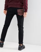 Le Breve Skinny Fit Tarten Pocket Jeans - Black