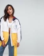 Tommy Jeans Color Block Rain Jacket - White