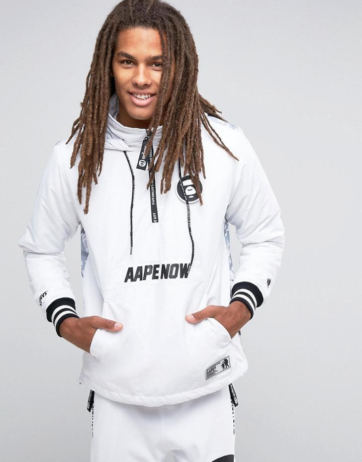 Aape By A Bathing Ape Overhead Jacket With Back Print - White