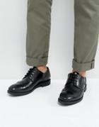 Dead Vintage Brogue Derby In Black Leather - Black