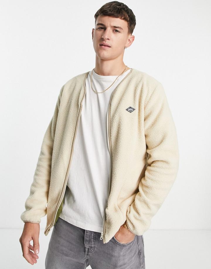 Jack & Jones Originals Fleece Jacket In Beige-neutral