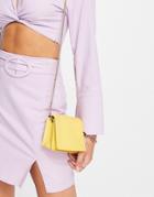 Truffle Collection Square Cross Body Bag In Yellow
