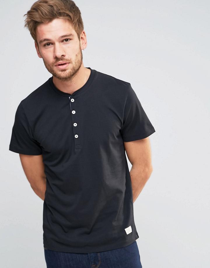 Selected Homme Grandad T-shirt - Black