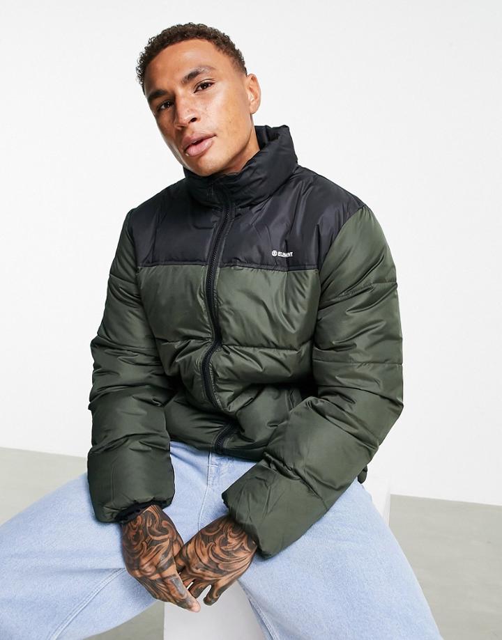 Element Alder Arctic Fundamental Puffer Jacket In Green