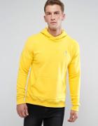 Rose London Hoodie With Drop Shoulders In Yellow - Yellow