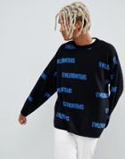 Weekday Oversized Diego Endings Sweater - Black