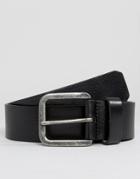 Royal Republiq Connect Leather Belt In Black - Black