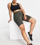 Asos 4505 Curve Icon Booty Legging Short With Bum Sculpt Detail-green