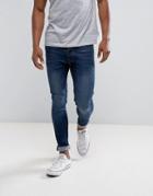 Threadbare Super Skinny Jeans In Blue Wash - Blue