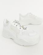 Public Desire Fiyah White Chunky Sneakers