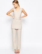 Asos Jumpsuit With Tunic Detail - Beige