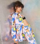 Collusion Photographic Print Satin Shirt - Part Of A Set-multi