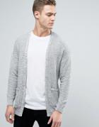 Pull & Bear Knitted Cardigan In Gray - Gray