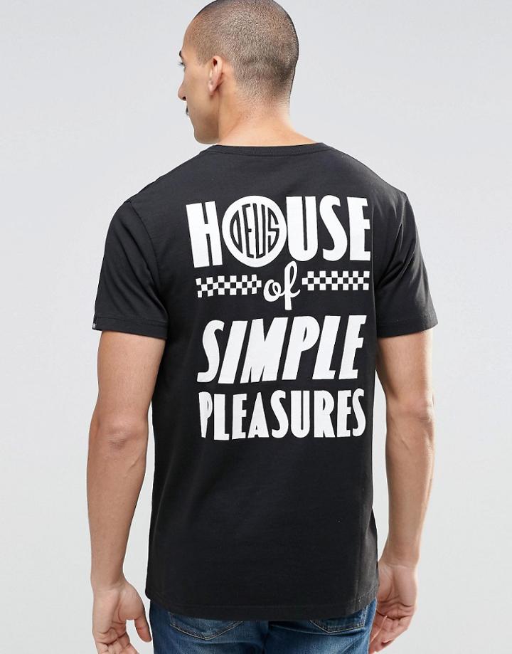 Deus Ex Machina T-shirt With Simple Pleasure Back Print - Black