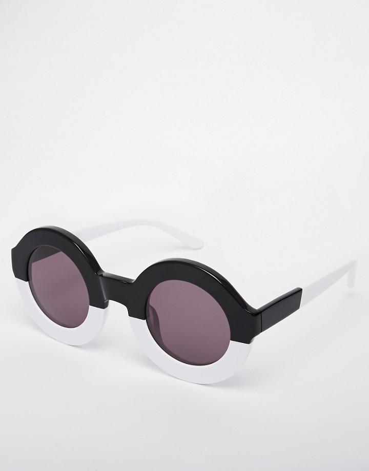 Wildfox Twiggy Round Sunglasses - Black