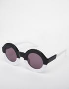 Wildfox Twiggy Round Sunglasses - Black
