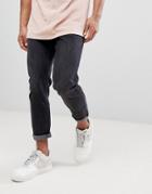 New Look Tapered Jeans In Black Wash - Black