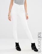 Missguided Tall High Waisted Skinny Jean - White